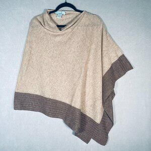 Celest Sweater Womens S Beige Wool Cashmere Knit Shall Crop Minimalist Chic
